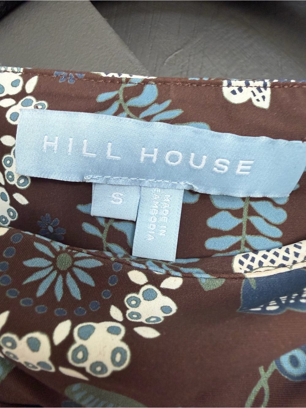 Hill House The Sloane Dress in Chocolate Swedish Floral, Size Small - Picture 11 of 12